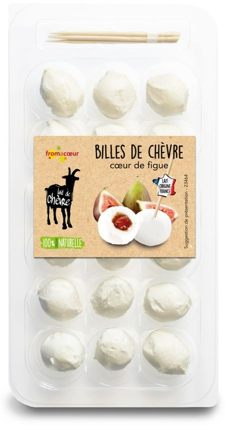Billes de chèvre cœur de figue 90g Fromaoceur : photo du produit rappelé le 28/03/2022