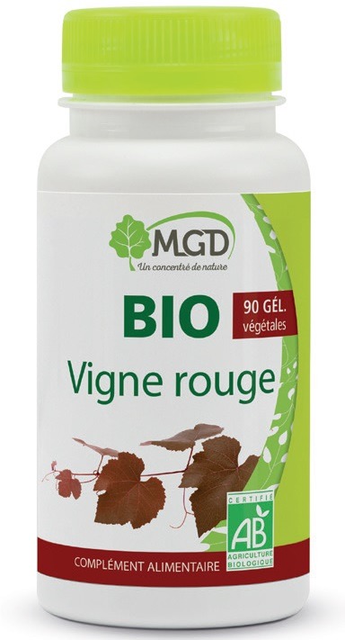 Bio vigne rouge 90 gélules MGD Nature : photo du produit rappelé le 30/03/2023