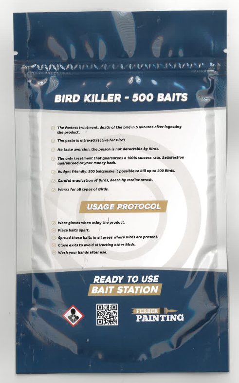 Bird killer Ferber Painting : photo 2 sur 2 du produit rappelé le 03/06/2024