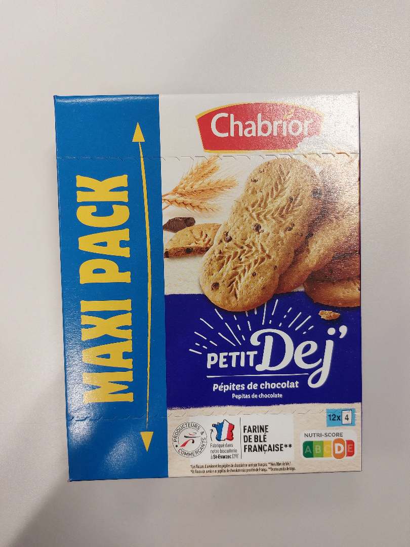 Biscuit petit déjeuner céréales et pépites chabrior 600g : photo du produit rappelé le 28/11/2022
