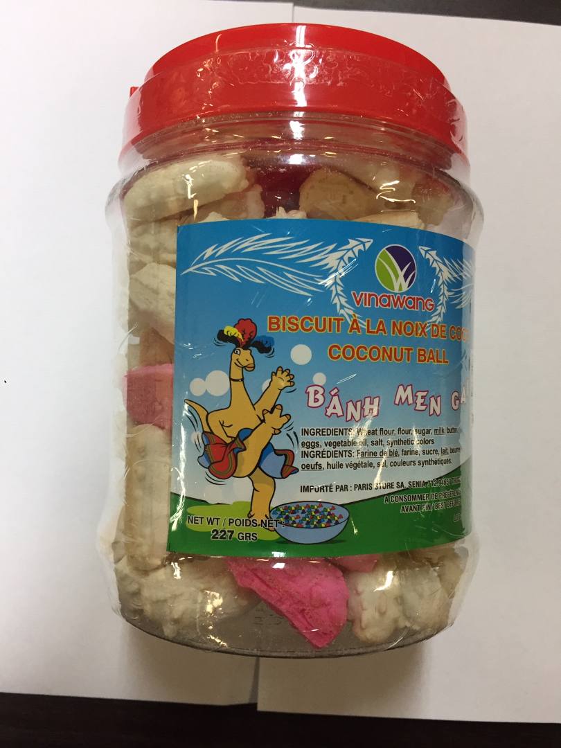 Biscuits a la noix de coco Marque Vinawang : photo du produit rappelé le 02/05/2023