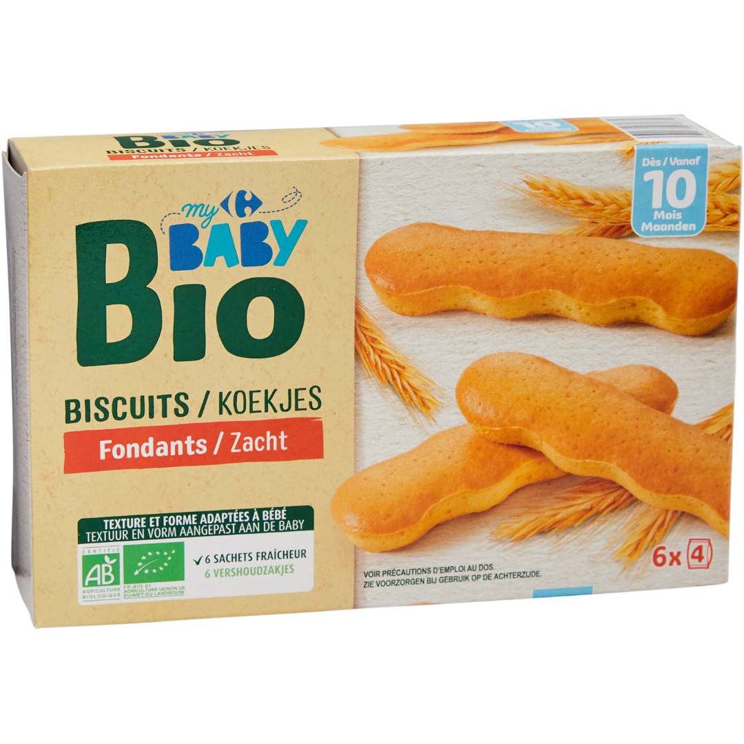 Biscuits fondants My Carrefour Baby BIO : photo du produit rappelé le 09/10/2025