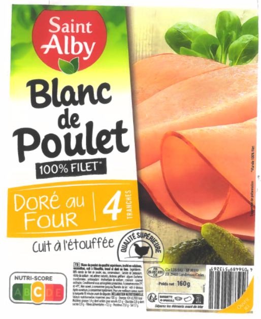 Blanc de poulet Saint Alby : photo du produit rappelé le 18/03/2026