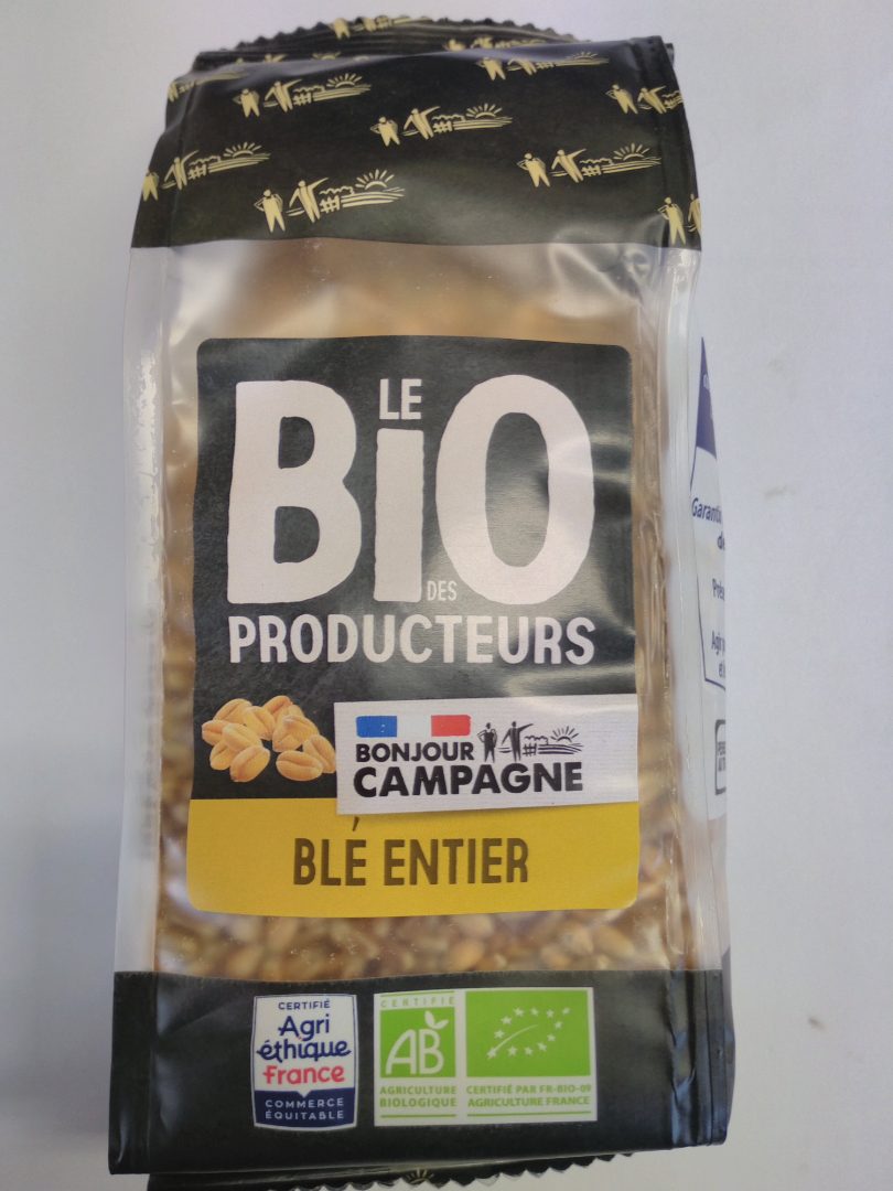 Blé entier Le BIO des Producteurs - Bonjour Campagne : photo du produit rappelé le 13/10/2021