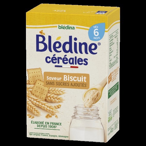 Bledine céréales saveur biscuit Bledina : photo du produit rappelé le 15/09/2025