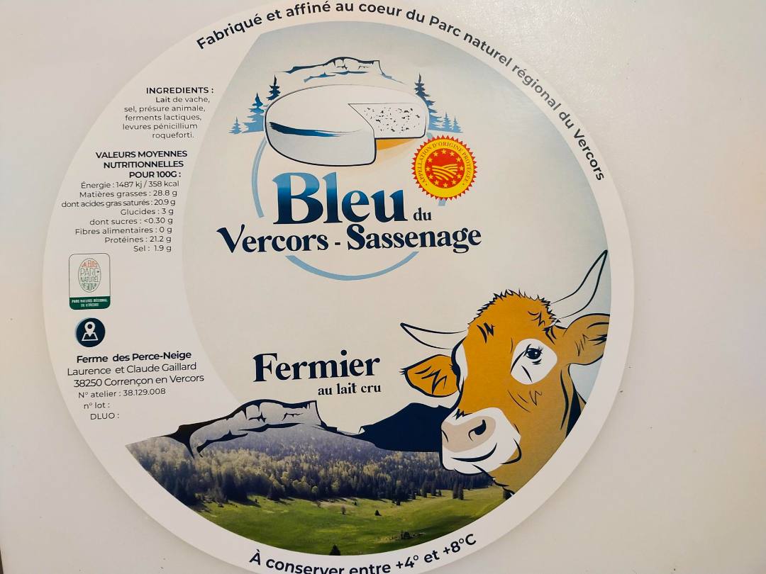 Bleu du vercors-sassenage AOP La Ferme des Perce-Neige : photo du produit rappelé le 14/05/2024