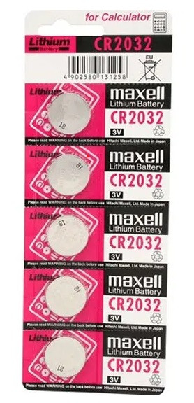 Blister de 5 piles lithium cr 2032 3v Maxell : photo du produit rappelé le 05/10/2023