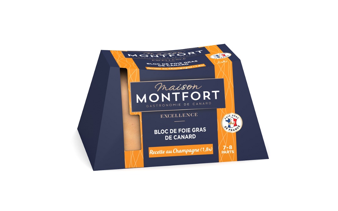 Bloc de foie gras de canard - barquette Montfort : photo du produit rappelé le 31/05/2021
