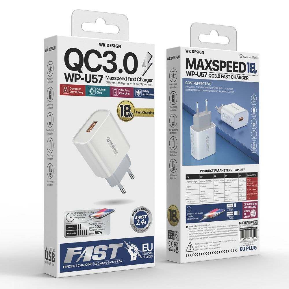 Boitier de charge wk design wp u57 : photo du produit rappelé le 26/02/2024