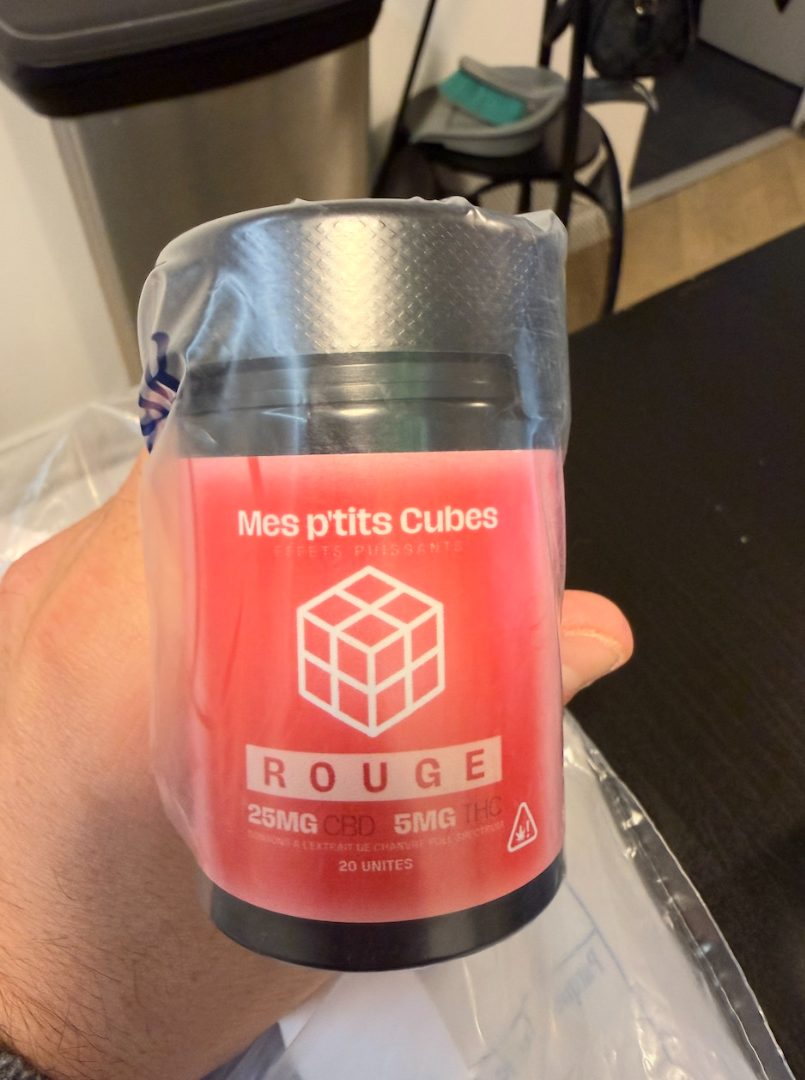 Bonbons a l'extrait de chanvre full spectrum Mes P'tits Cubes : photo du produit rappelé le 27/01/2026
