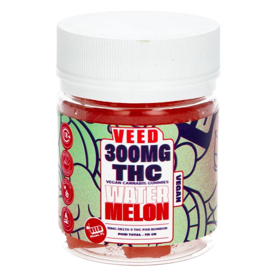 Bonbons veed 300mg THC - vegan cannabis gummies - water melon : photo du produit rappelé le 31/01/2025