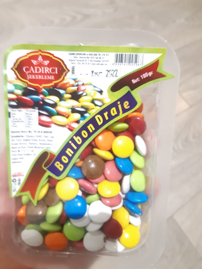 Bonibon draje bonbons dragéifiés Cadirci Sekerleme : photo du produit rappelé le 10/03/2022
