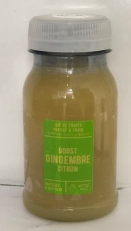Boost gingembre citron 125 ml : photo du produit rappelé le 07/08/2025