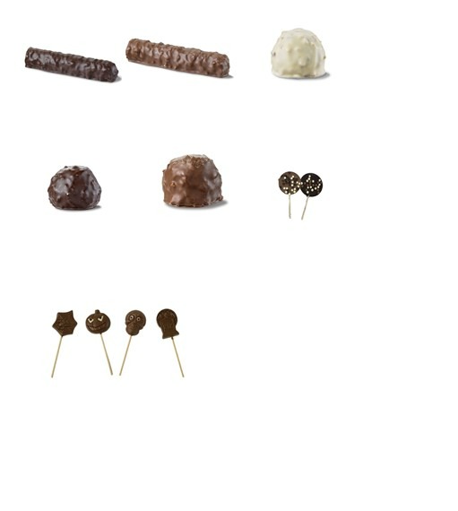Bouchées et sucettes en chocolat De Neuville : photo du produit rappelé le 12/10/2023