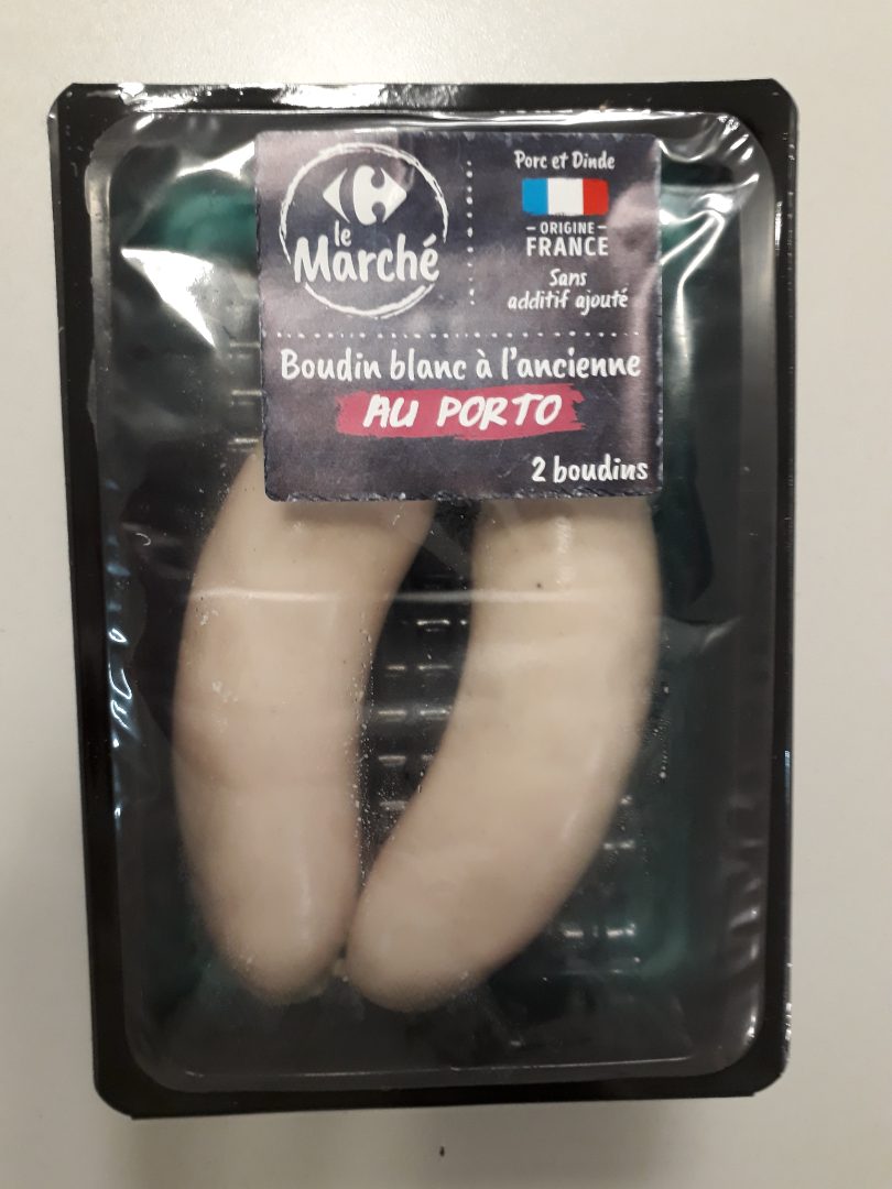 Boudin blanc à l'ancienne au porto Carrefour le Marché : photo du produit rappelé le 01/03/2023
