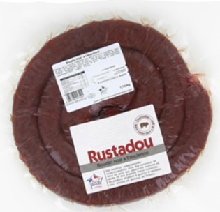 Boudin noir à l'ancienne 1.7kg env rustadou : photo du produit rappelé le 23/01/2026