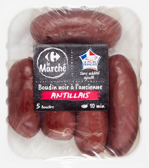 Boudin noir a l'ancienne antillais Carrefour le Marche : photo du produit rappelé le 31/01/2025