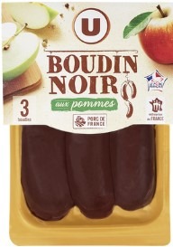Boudin noir aux pommes u x3 : photo du produit rappelé le 23/02/2024