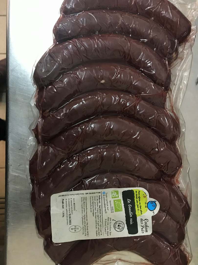 Boudin noir Cochon des Prés : photo 2 sur 2 du produit rappelé le 21/03/2023