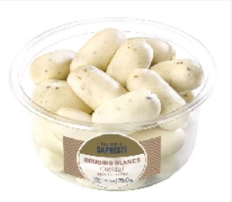 Boudins blancs cocktail aux morilles Maison Sapresti : photo du produit rappelé le 17/12/2021