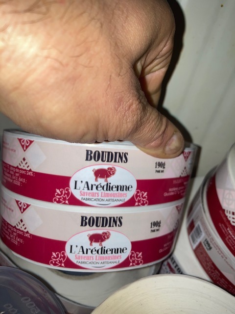 Boudins en boite L'Aredienne : photo du produit rappelé le 22/12/2022