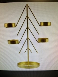 Bougeoir sapin filaire pour 4 bougies Bouchara : photo du produit rappelé le 29/12/2023