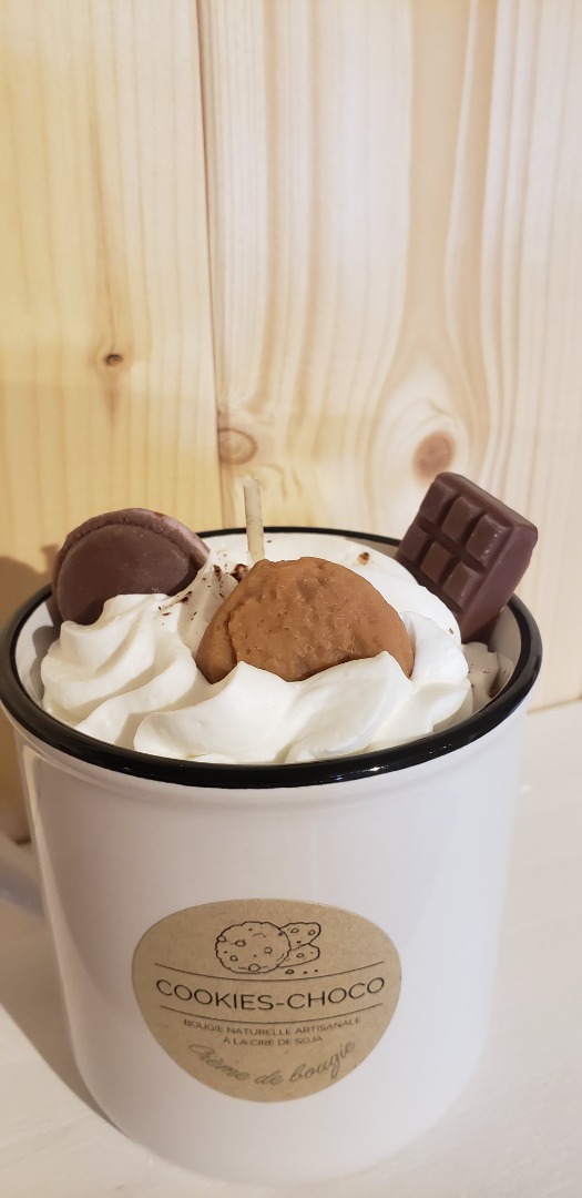 Bougie cookie-choco gourmande Crème de Bougie : photo 3 sur 4 du produit rappelé le 23/11/2022
