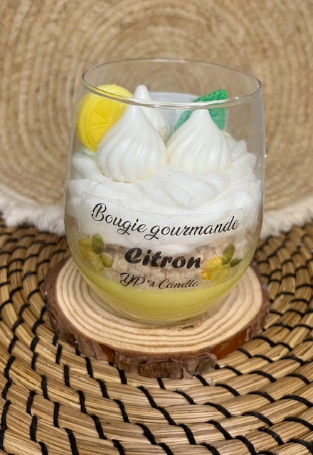 Bougie gourmande citron Yp's Candles : photo du produit rappelé le 31/01/2025