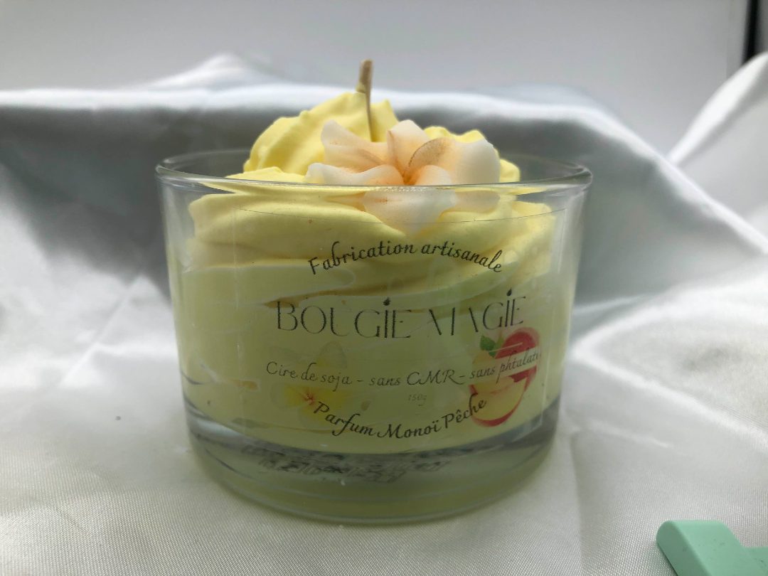 Bougie monoï pêche 150g : photo du produit rappelé le 04/11/2024