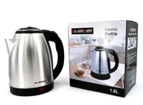 Bouilloire électrique / electric kettle 1.8l Mil Germany : photo du produit rappelé le 11/10/2021