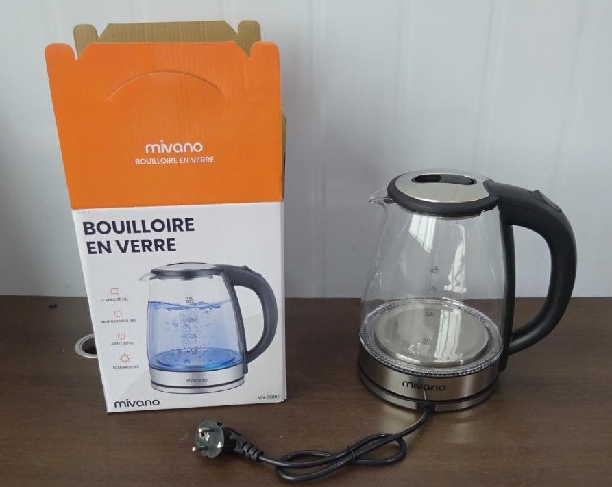 Bouilloire en verre Mivano : photo 2 sur 2 du produit rappelé le 20/02/2026