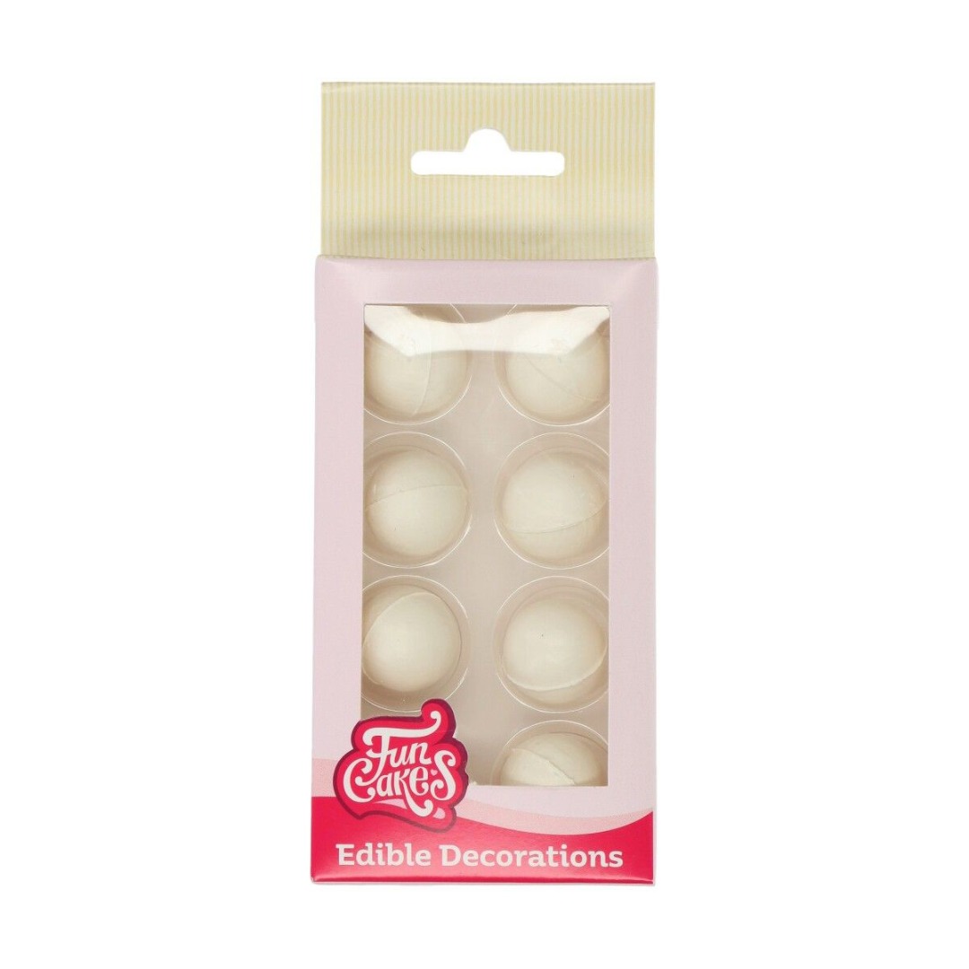 Boules decoratives au chocolat blanc Funcakes : photo du produit rappelé le 03/11/2022