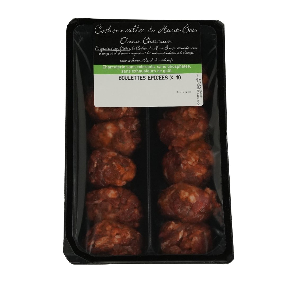Boulettes épicées x10 Cochonnailles du Haut-Bois : photo du produit rappelé le 07/10/2021