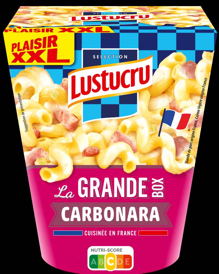 Box pâtes serpentini carbonara lustucru 360g Lustucru Selection : photo du produit rappelé le 09/06/2023
