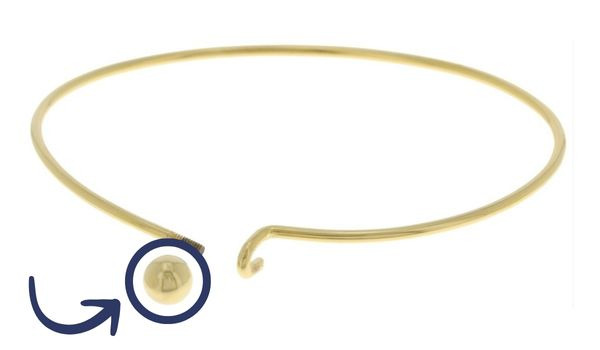 Bracelet avec fermoir boule vissée : photo du produit rappelé le 06/10/2023