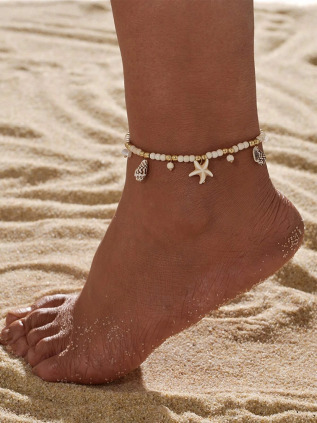 Bracelet de cheville conque & étoile de mer breloque Shein : photo du produit rappelé le 03/02/2023
