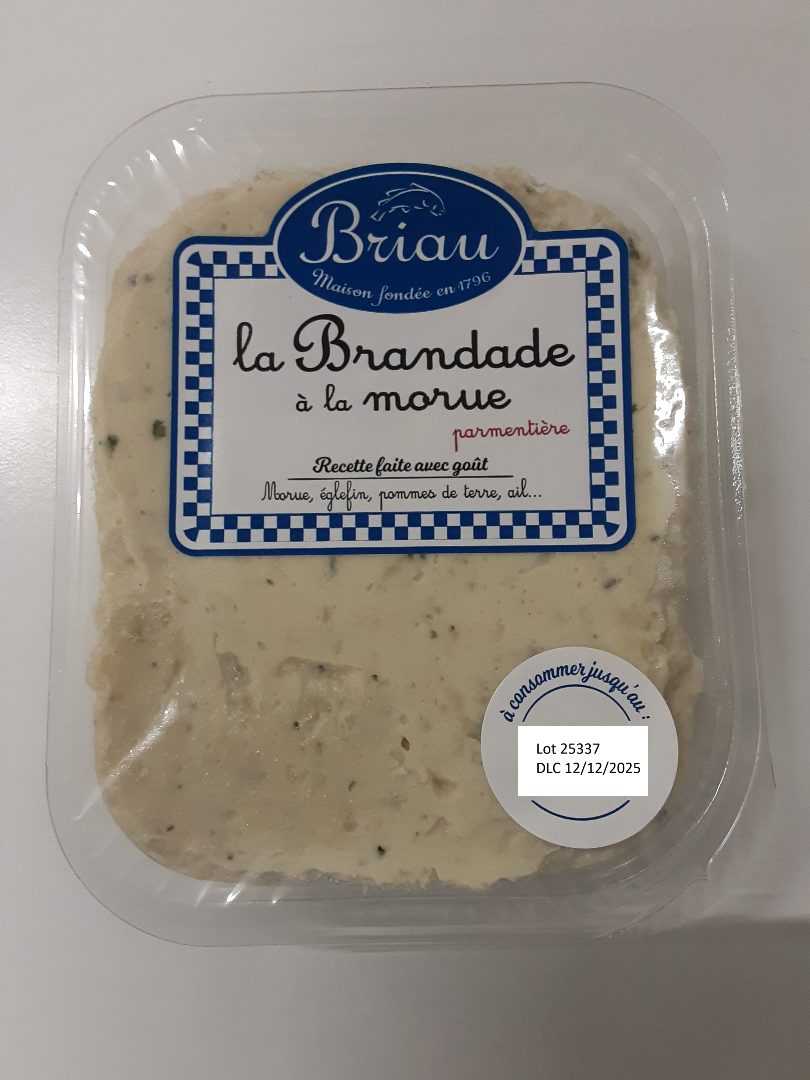Brandade à la morue Maison Briau : photo du produit rappelé le 04/12/2025