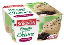 Brassé au lait de chèvre aux pruneaux Soignon : photo du produit rappelé le 01/12/2021