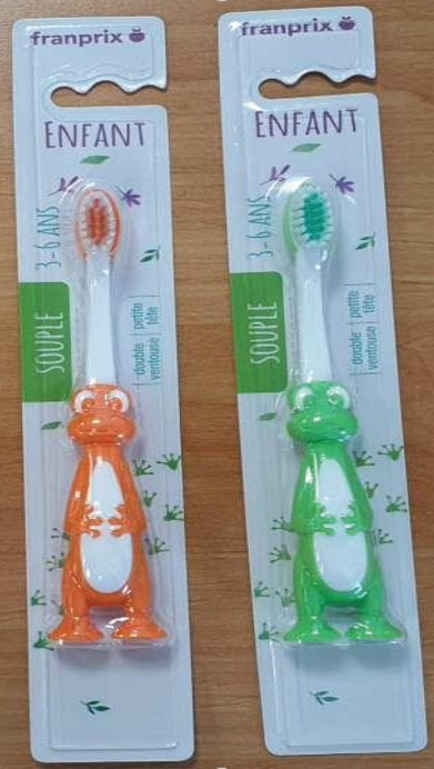 Brosse a dents enfant 3/6 ans Franprix : photo du produit rappelé le 17/09/2021
