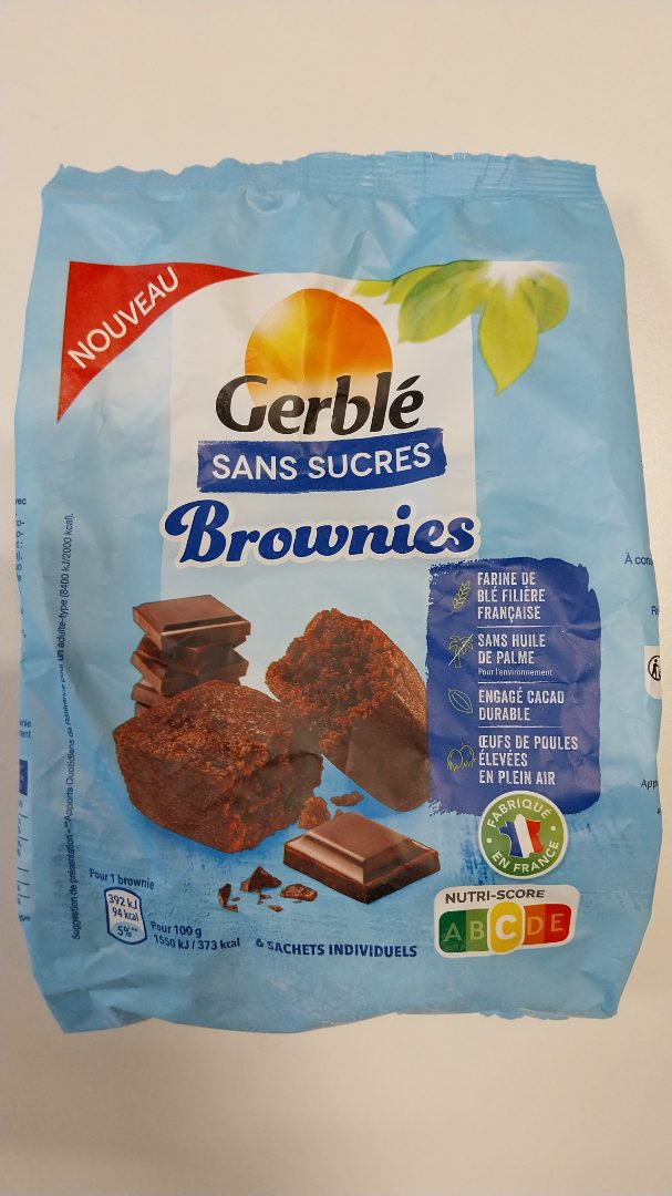 Brownies sans sucre Gerble : photo du produit rappelé le 04/12/2025