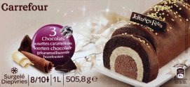 Bûche 3 chocolats 1l Carrefour / Carrefour Extra : photo 2 sur 2 du produit rappelé le 29/07/2021