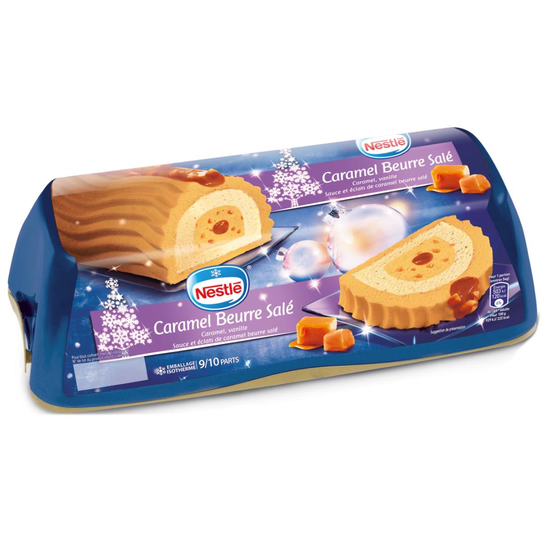 Bûche caramel beurre salé nestle : photo du produit rappelé le 03/08/2021