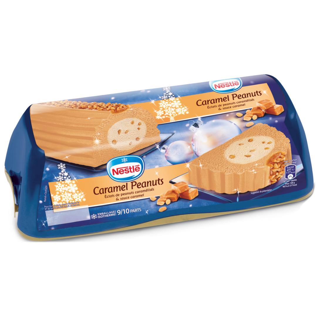 Bûche caramel peanuts nestle : photo du produit rappelé le 03/08/2021
