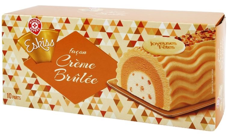 Buche facon creme brulee 511,60g Eskiss : photo du produit rappelé le 29/07/2021