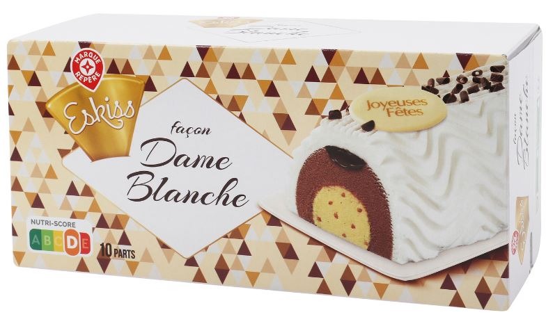 Buche facon dame blanche 535,1g Eskiss : photo du produit rappelé le 29/07/2021