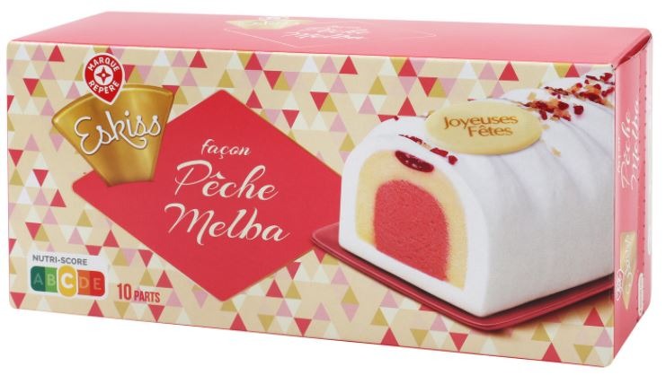 Buche facon peche melba 559,1g Eskiss : photo du produit rappelé le 14/01/2022