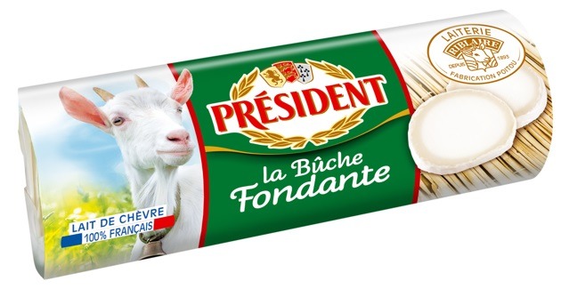 Bûche fondante de chèvre president : photo du produit rappelé le 09/09/2022