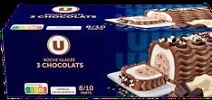 Bûche glacée 3 chocolats u Marque U : photo du produit rappelé le 14/01/2022