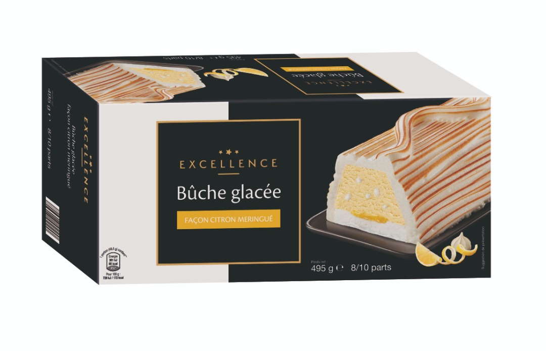 Buche glacee facon citron meringue Excellence : photo du produit rappelé le 24/01/2022