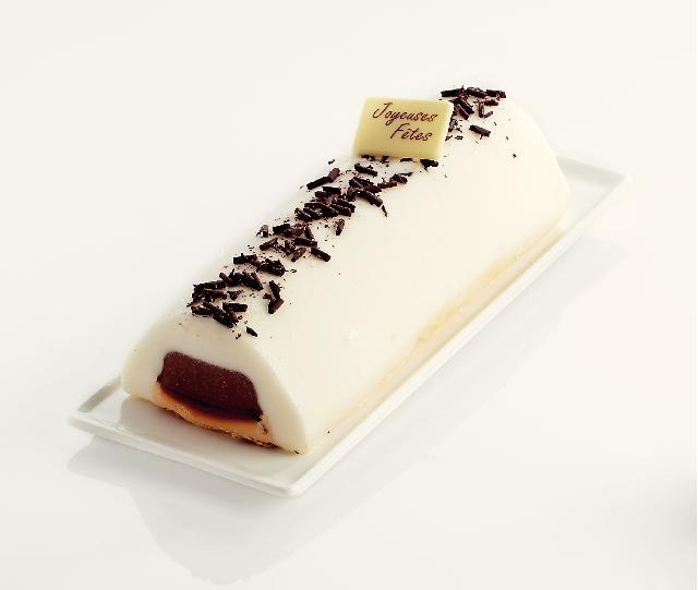 Bûche glacée poire, chocolat, caramel La Balade Gourmande : photo du produit rappelé le 02/08/2021